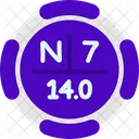 Nitrogen Periodic Table Chemistry Icon