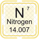 Nitrogen Periodic Table Chemistry Icon
