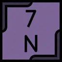 Nitrogen Periodic Table Chemistry Icon