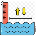 Nivel Del Mar Nivel Del Agua Cambio Climatico Icono