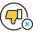 いいえ、否定的、拒否 アイコン