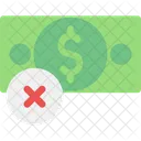 No Dinero Quebrado Icono
