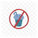 No Plastic Cup Icon
