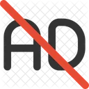 No Ad Ad Free Advertisement Icon