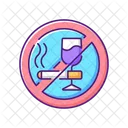 No Alcohol Cigarettes Icon