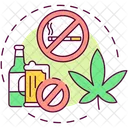 No Alcohol Smoking And Drugs Icon