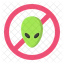 No Alien Alien Ban Block Alien Icon