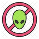 No Alien Alien Ban Block Alien Icon