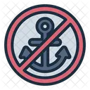 No Anchor Anchor Prohibition Icon