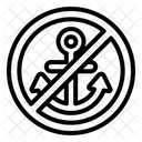 No Anchor Anchor Prohibition Icon