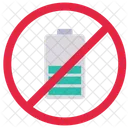 No Battery Ban Forbidden Icon