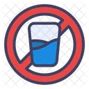 No Beber Agua Agua Vaso Icono