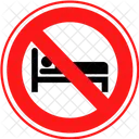 No Bed Security Safety Icon