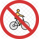 No Bicycle Bicycle Cyclist Icon