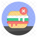 No Burger No Junk Food Icon