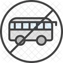 No Bus Transport Icon