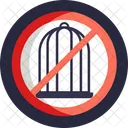 No Cage No Caging Animal Safety Icon