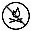 No Campfire Fire Camping Icon