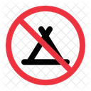 No Camping Prohibition Forbidden Icon