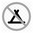 No Camping Warning Prohibition Icon