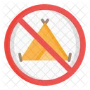 No Camping Forbidden Tent Icon