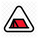No Camping Tent Outdoor Icon