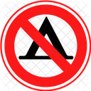 No Camping Forbidden Prohibition Icon