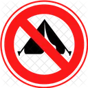 No Camping Forbidden Prohibition Icon