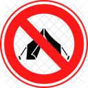 No Camping Forbidden Prohibition Icon