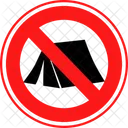 No Camping Forbidden Prohibition Icon