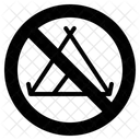 No Camping Forbidden Tent Icon