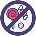 Candy Prohibited Sign Icon