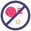 Candy Prohibited Sign Icon