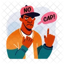 No Cap No Lies Typography Icon