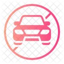 No Car Warning Sign Signaling Icon