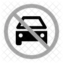No Car Warning Prohibition Icon