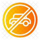 No Car Prohibition Not Allowed Icon
