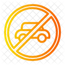 No Car Prohibition Not Allowed Icon