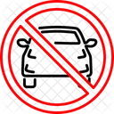 No Car Allowed Banned Cab Icon