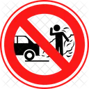 No Car Smoke Security Sign Icon