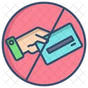 No Card Donot Touch Card Ban Card Icon