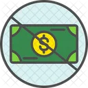 No Cash Cashless Cash Icon
