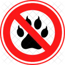 No Cat Paw Sign No Icon