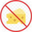 No Cheese Dairy Allergy Forbidden Icon