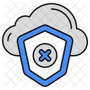 No Cloud Security No Safety No Protection Icon
