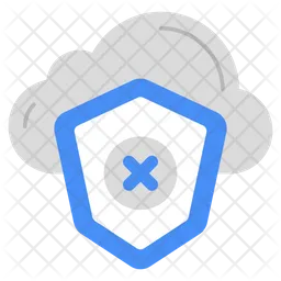 No Cloud Security  Icon