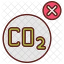 No Co Carbon Dioxide Cross Icon