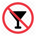 No Coctails Prohibition Forbidden Icon