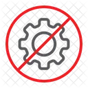 No Cogwheel Prohibited Icon