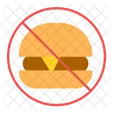 Sin Comida Chatarra Sin Hamburguesas Sin Comida Icono